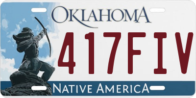 OK license plate 417FIV
