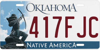 OK license plate 417FJC