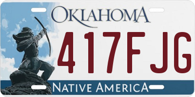OK license plate 417FJG