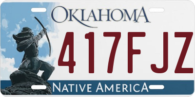 OK license plate 417FJZ