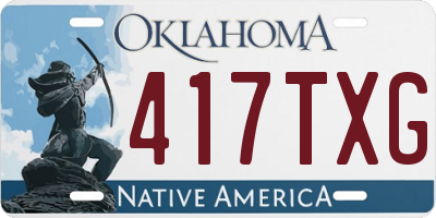 OK license plate 417TXG