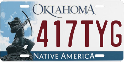 OK license plate 417TYG
