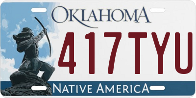 OK license plate 417TYU