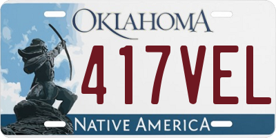 OK license plate 417VEL