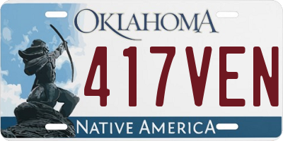 OK license plate 417VEN