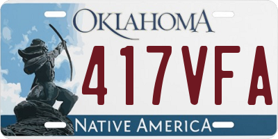 OK license plate 417VFA