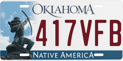OK license plate 417VFB