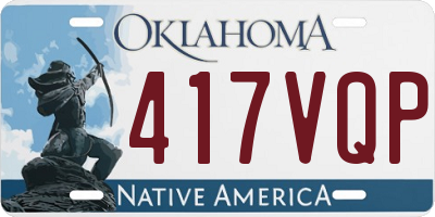 OK license plate 417VQP