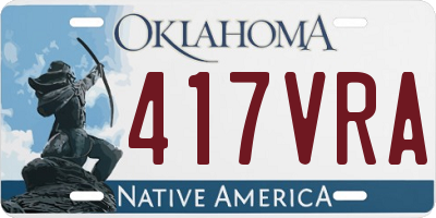 OK license plate 417VRA