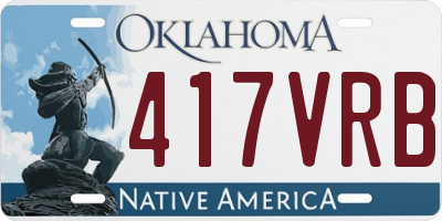 OK license plate 417VRB