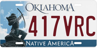 OK license plate 417VRC