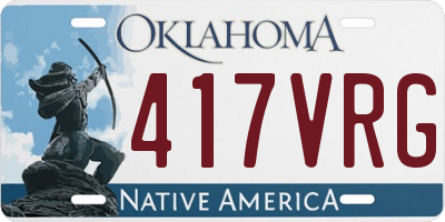 OK license plate 417VRG