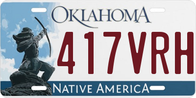OK license plate 417VRH