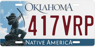 OK license plate 417VRP