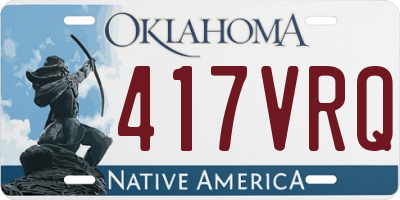 OK license plate 417VRQ