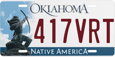 OK license plate 417VRT