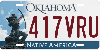 OK license plate 417VRU