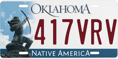 OK license plate 417VRV