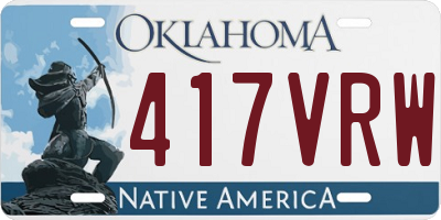 OK license plate 417VRW