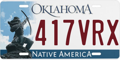 OK license plate 417VRX