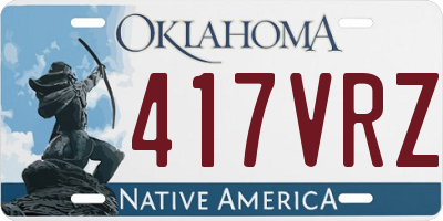 OK license plate 417VRZ