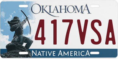 OK license plate 417VSA
