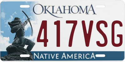 OK license plate 417VSG