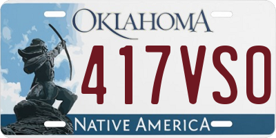 OK license plate 417VSO