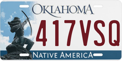 OK license plate 417VSQ