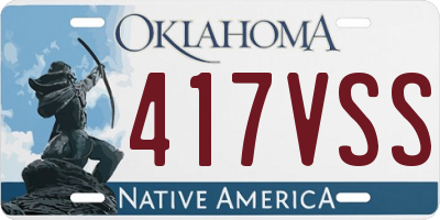 OK license plate 417VSS