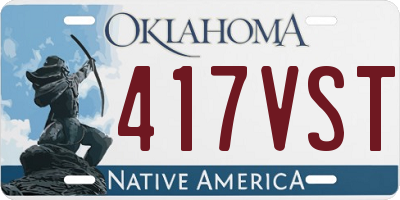 OK license plate 417VST
