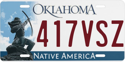 OK license plate 417VSZ