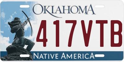 OK license plate 417VTB