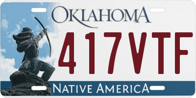OK license plate 417VTF