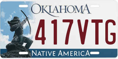 OK license plate 417VTG
