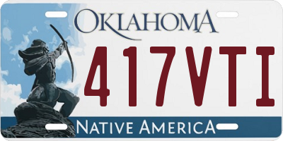 OK license plate 417VTI