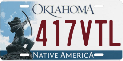 OK license plate 417VTL