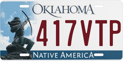 OK license plate 417VTP