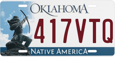 OK license plate 417VTQ