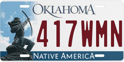OK license plate 417WMN