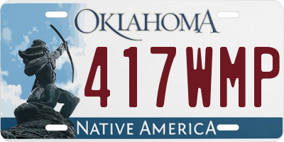 OK license plate 417WMP