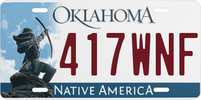 OK license plate 417WNF