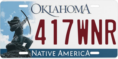 OK license plate 417WNR