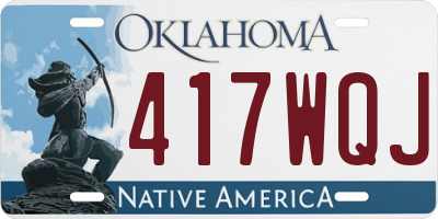 OK license plate 417WQJ