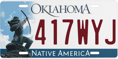 OK license plate 417WYJ