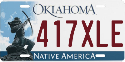 OK license plate 417XLE