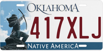 OK license plate 417XLJ