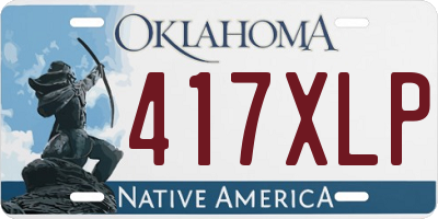 OK license plate 417XLP