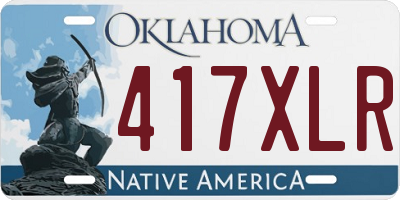 OK license plate 417XLR