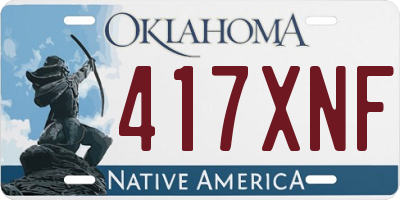 OK license plate 417XNF